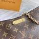 P270 Exclusive Customized Real Top Original Exclusive Real M83008 Old Flower Chain Bag Collection Liv pochette Handbag Monogram Canvas in Liv pochette double Designed to fit snugly under the arm it comes with a detachable gold chain and Louis Vuitton sign