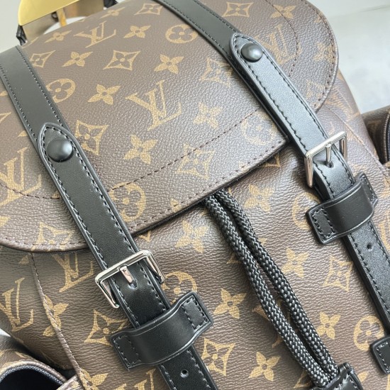 P400 Exclusive Customized Actual Top Original Reinforced Variable Chip M43735 Old Flower N41379 Black Check M41379 Black Flower M45419 Black Gray Multifunctional Christopher Shoulder bag with Monogram canvas interpretation of hiking bag's rugged and unpre