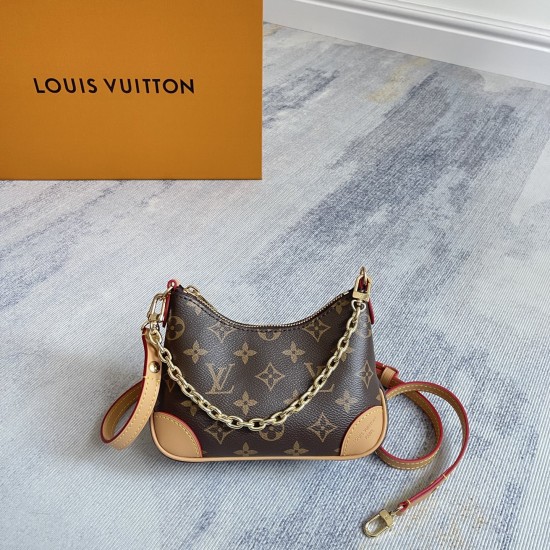 P260Exclusive customized real shot Dynamic 163c chip Top quality original reinforced Nano Boulogne handbag with classic Monogram canvas tribute to the brand's legacy, and then brighten up the new season's design with color-blocked leather trimsSleek and c