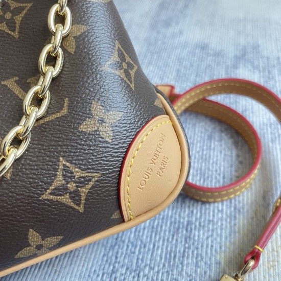 P260Exclusive customized real shot Dynamic 163c chip Top quality original reinforced Nano Boulogne handbag with classic Monogram canvas tribute to the brand's legacy, and then brighten up the new season's design with color-blocked leather trimsSleek and c