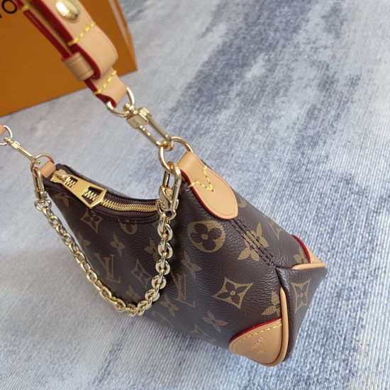 P260Exclusive customized real shot Dynamic 163c chip Top quality original reinforced Nano Boulogne handbag with classic Monogram canvas tribute to the brand's legacy, and then brighten up the new season's design with color-blocked leather trimsSleek and c