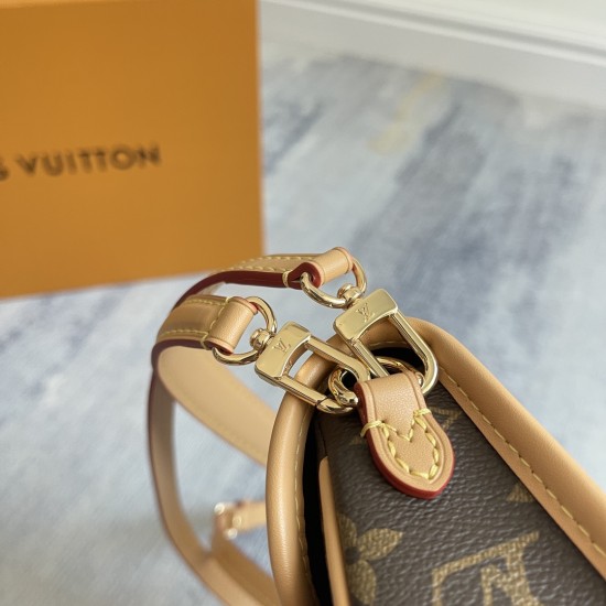 p220 Exclusive customized real shot of the top of the original single dynamic chip NANO DIANE handbags Model M83298 M83566 baby old flower quality upgraded upgraded lattice fabric counter synchronization electronic code chip in Monogram Empreinte leather 