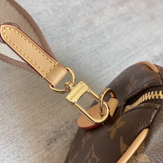 p220 Exclusive customized real shot of the top of the original single dynamic chip NANO DIANE handbags Model M83298 M83566 baby old flower quality upgraded upgraded lattice fabric counter synchronization electronic code chip in Monogram Empreinte leather 