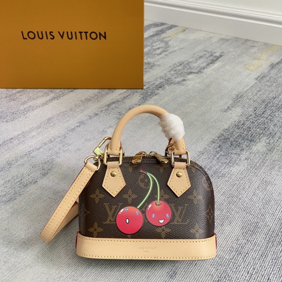P360 Exclusive Customized Realistic Dynamic 163c Chip Top Original Reinforcement M13416 Old Fashioned CherryThe Nano Alma handbag combines Monogram-coated canvas with cowhide trim to create an exquisite silhouette in the cherry pattern of the Louis Vuitto