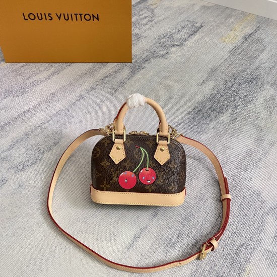 P360 Exclusive Customized Realistic Dynamic 163c Chip Top Original Reinforcement M13416 Old Fashioned CherryThe Nano Alma handbag combines Monogram-coated canvas with cowhide trim to create an exquisite silhouette in the cherry pattern of the Louis Vuitto
