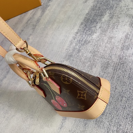 P360 Exclusive Customized Realistic Dynamic 163c Chip Top Original Reinforcement M13416 Old Fashioned CherryThe Nano Alma handbag combines Monogram-coated canvas with cowhide trim to create an exquisite silhouette in the cherry pattern of the Louis Vuitto