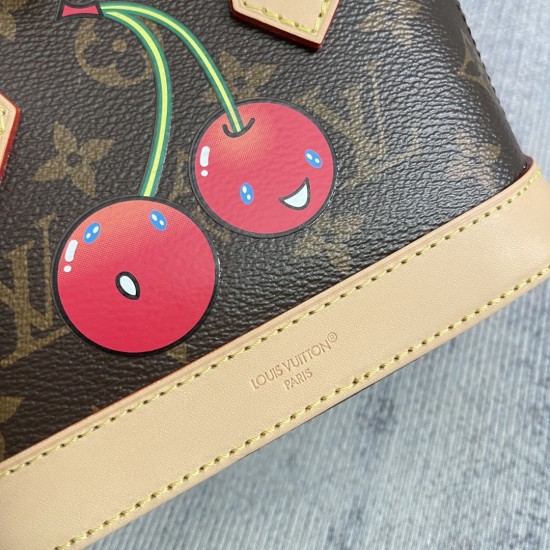 P360 Exclusive Customized Realistic Dynamic 163c Chip Top Original Reinforcement M13416 Old Fashioned CherryThe Nano Alma handbag combines Monogram-coated canvas with cowhide trim to create an exquisite silhouette in the cherry pattern of the Louis Vuitto