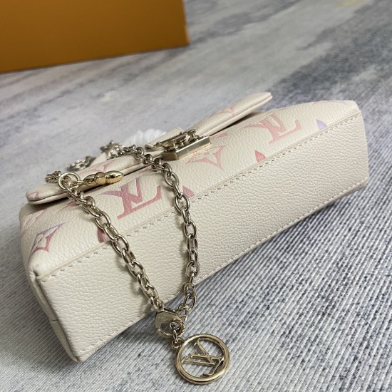 P380 Exclusive Customized Real Top Original Reinforced Semi-Steel 163 Chip M25596 Beige Gradient All Leather Chain Bag Tote Bag Seasonal New NANO MADELEINE Handbags This Nano Madeleine handbag is bathed in new season's phantasmagoric colors for an effortl