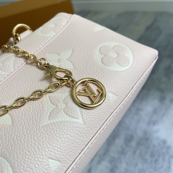 P360 EXCLUSIVE CUSTOMIZED ACTUAL TOP ORIGINAL ENHANCED VARIANT CHIP M12145 WHITE M12144 BLACK M12211 BLUE M13796 PINK CUSTOMIZED STEEL CLOSURE ON HEAD LAYER COWHIDE LeatherThis pocket-sized rendition of the Nano Madeleine bag in Monogram Empreinte leather