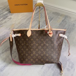 P400 Exclusive Customized Real Photo Dynamic Chip Top Original Reinforced M12257 Rose M11947 Yellow M12096 Large Red One of Louis Vuitton's classic designs, the Neverfull Bandoulire Inside Out Medium Handbag is now available in Monogram Canvas and Striped