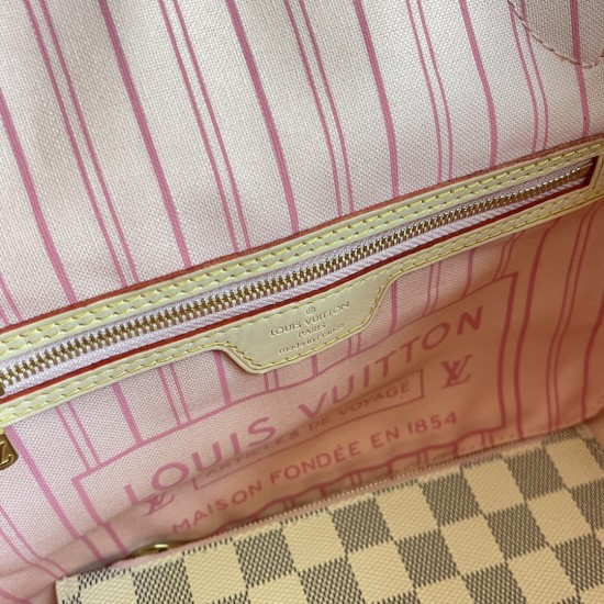 P260 Exclusive customized real photos of top quality original single enhanced variant chip N41359 non-red N41632 white apricot M41000 floral red M41245 rose red M40994 floral apricot NEVERFULL Small Handbag Neverfull Small Handbag Neverfull Small Handbag 