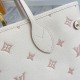 560 Exclusive Customized Realistic Dynamic 163c Chip Top Original Enhanced Neverfull MM Medium Handbag M14285 Cream Apricot Jacquard This Neverfull MM handbag retranslates the classic Monogram Empreinte Leather in the same color aesthetic Neverfull is a s