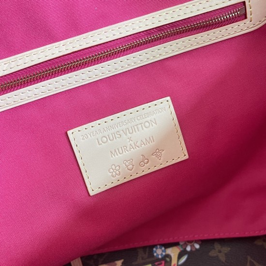 P430 Exclusive customized real photo Top quality original Dynamic 163c01 chip M13271 flower Top quality original real photo Top quality original home background This Neverfull medium bag from the Louis Vuitton x Takashi Murakami reissue collection is made