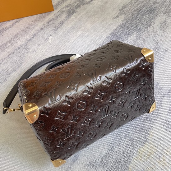 P590 Exclusive customized real shot top quality original single variable size chip M26392 This Speedy Trunk 25 handbag is a modern reinterpretation of Louis Vuitton's classic case, inheriting the genes of the brand's casemaking craftsmanship Select cowhid