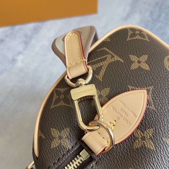 P320 Exclusive Customized Real Photo Dynamic Chip Top Original Reinforced M46222 Vintage This Speedy Bandoulire 20 handbag features Monogram canvas cowhide trimmings and fabric lining in a sleek size to continue the classic design of Louis Vuitton's Speed