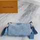 P380 Haiyuan foreign single Unique real home shot half steel MB163c chip version original leather this Speedy18Bandoulire handbag model M00204 denim material A grade hardware imported original canvas size 371556cM