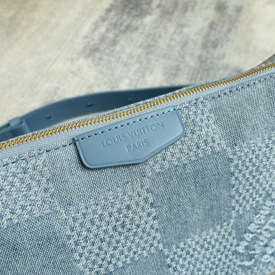 P380 Haiyuan foreign single Unique real home shot half steel MB163c chip version original leather this Speedy18Bandoulire handbag model M00204 denim material A grade hardware imported original canvas size 371556cM