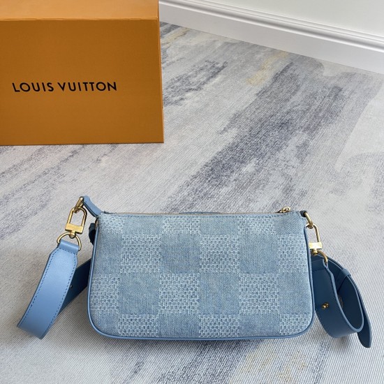 P380 Haiyuan foreign single Unique real home shot half steel MB163c chip version original leather this Speedy18Bandoulire handbag model M00204 denim material A grade hardware imported original canvas size 371556cM