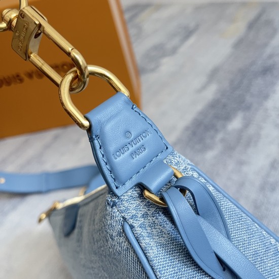 P380 Haiyuan foreign single Unique real home shot half steel MB163c chip version original leather this Speedy18Bandoulire handbag model M00204 denim material A grade hardware imported original canvas size 371556cM