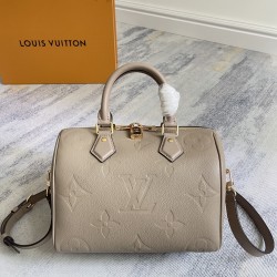 p520Exclusive Customized Real Top Original Enhanced Dynamic Chip M59273 Apricot M58951 Black Jujube Speedy Bandoulire 25 Handbag for Fall 2021 Wild at Heart Capsule Collection Notable Reproductions for Monogram Empreinte Leather Embossed with Oversized LV
