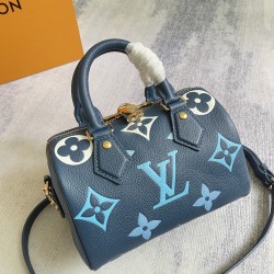 p460Exclusive Customized Actual Top Original Reinforced Chip Edition M46518 Pink M46517 Blue Top Original This Speedy Bandoulire 20 handbag from the brand new Dgrad collection in Monogram Empreinte embossed leather is a colorful way to brighten up the sea