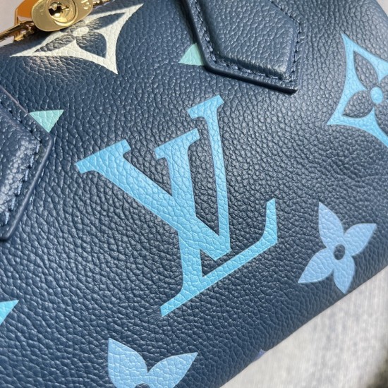 p460Exclusive Customized Actual Top Original Reinforced Chip Edition M46518 Pink M46517 Blue Top Original This Speedy Bandoulire 20 handbag from the brand new Dgrad collection in Monogram Empreinte embossed leather is a colorful way to brighten up the sea