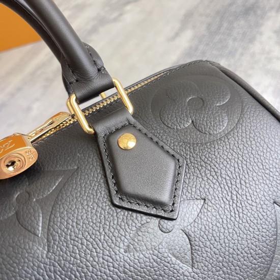 p520Exclusive Customized Real Top Original Enhanced Dynamic Chip M59273 Apricot M58951 Black Jujube Speedy Bandoulire 25 Handbag for Fall 2021 Wild at Heart Capsule Collection Notable Reproductions for Monogram Empreinte Leather Embossed with Oversized LV