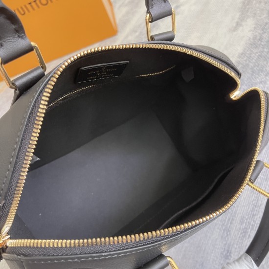 p520Exclusive Customized Real Top Original Enhanced Dynamic Chip M59273 Apricot M58951 Black Jujube Speedy Bandoulire 25 Handbag for Fall 2021 Wild at Heart Capsule Collection Notable Reproductions for Monogram Empreinte Leather Embossed with Oversized LV