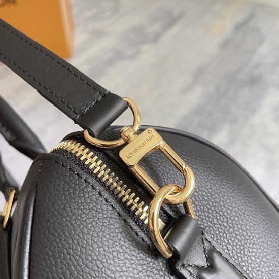 p520Exclusive Customized Real Top Original Enhanced Dynamic Chip M59273 Apricot M58951 Black Jujube Speedy Bandoulire 25 Handbag for Fall 2021 Wild at Heart Capsule Collection Notable Reproductions for Monogram Empreinte Leather Embossed with Oversized LV