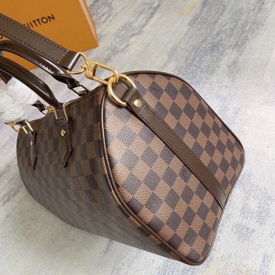 P300 Exclusive customized real photo Top Original Dynamic 163c01 Chip N40590 Brown 30 New hardware Top Original M41112 Brown 30 Exclusive background real photo The Speedy collection was originally designed for travelers in the 1930s and takes its name fro