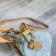P310 Exclusive Customized Real Top Original 163CM11212 Light Blue Denim Denim Chip Version Pillow Bag Speedy Series NANO SPEEDY Gx Handbag This Nano Speedy handbag is made of cotton denim woven with a Monogram pattern that has been bleached and sandwashed