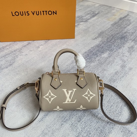 P380 Exclusive Customized Actual Top Original Enhanced Chip M82890 Apricot M81625 Yellow Pink M81913 Milk M81457 Burnt Yellow M81456 Black This Nano Speedy bag is made from Monogram Empreinte embossed leather to concentrate on the classic shape of the Spe