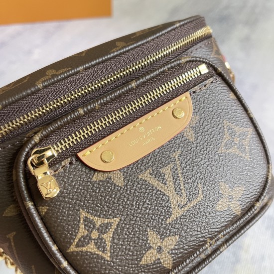 P250 Exclusive Customized Actuals Top Original Enhanced Dynamic 163c01 Chip M82335 Old Flower Top Original Original Customized Background Actuals This Mini Bumbag handbag in Monogram canvas showcases Louis Vuitton's soft take on the trendy fanny pack desi