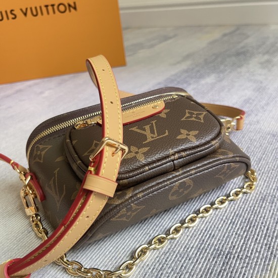 P250 Exclusive Customized Actuals Top Original Enhanced Dynamic 163c01 Chip M82335 Old Flower Top Original Original Customized Background Actuals This Mini Bumbag handbag in Monogram canvas showcases Louis Vuitton's soft take on the trendy fanny pack desi