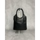 p6305BA281 black miu new mini tote bag new size compact cute adaptable high fashion chic and versatile details exquisite exquisite classic embossed letters logo add a distinctive style and recognition continue Miu retro style casual and unrestrained with 