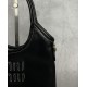 p6305BA281 black miu new mini tote bag new size compact cute adaptable high fashion chic and versatile details exquisite exquisite classic embossed letters logo add a distinctive style and recognition continue Miu retro style casual and unrestrained with 
