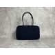 p8005BB117 corduroy blue MiuMiu new corduroy briefcase fashion and classic fusion of sophisticated casual lazy corduroy fabric with calfskin leather texture is soft and durable than the all-leather model is lighter and more versatile color both appearance