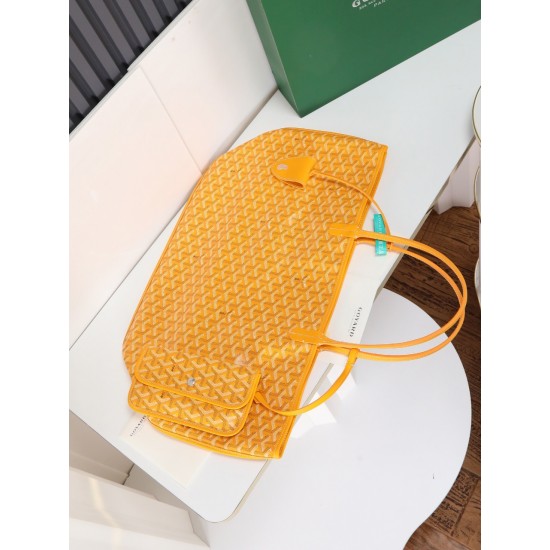 Premium quality original material p650 reversible anjou double-sided support oversized imported version of the first layer of calf leather custom goyardine rain rainbow cotton and linen version of the symmetrical pattern senior sense of whatever color on 