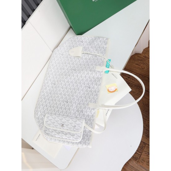 Premium quality original material p650 reversible anjou double-sided tray oversized imported version of the first layer of calf leather customized goyardine rain dew cotton and linen version of the symmetrical pattern high sense of whatever color on the b