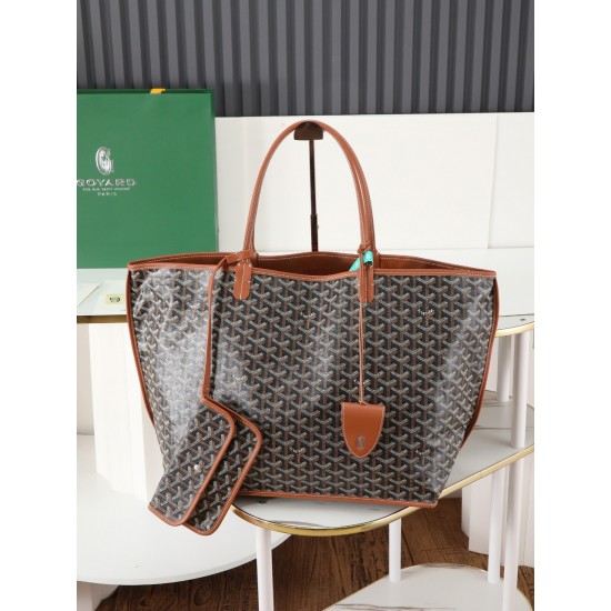 Extraordinary quality original material p650 reversible anjou double-sided support oversized imported version of the first layer of calf leather custom goyardine rain dew cotton and linen version of the symmetrical pattern high sense of whatever color on 