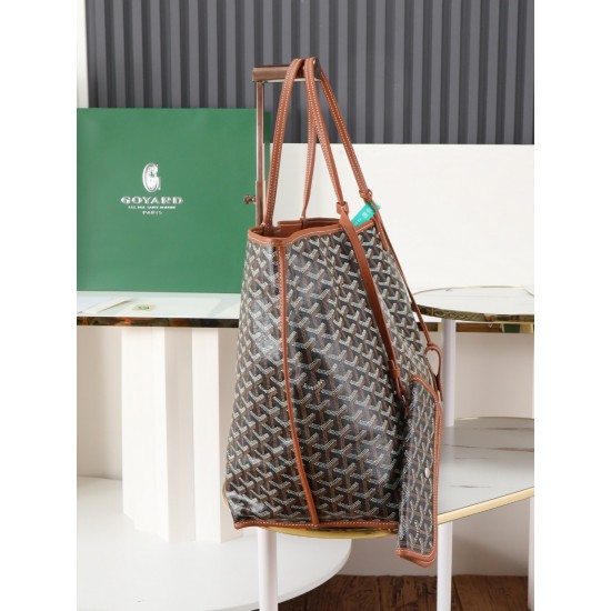 Extraordinary quality original material p650 reversible anjou double-sided support oversized imported version of the first layer of calf leather custom goyardine rain dew cotton and linen version of the symmetrical pattern high sense of whatever color on 