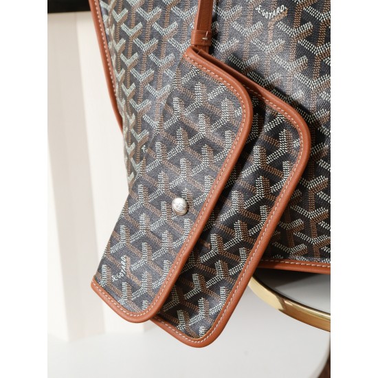 Extraordinary quality original material p650 reversible anjou double-sided support oversized imported version of the first layer of calf leather custom goyardine rain dew cotton and linen version of the symmetrical pattern high sense of whatever color on 