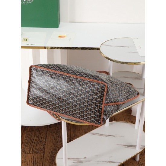 Extraordinary quality original material p650 reversible anjou double-sided support oversized imported version of the first layer of calf leather custom goyardine rain dew cotton and linen version of the symmetrical pattern high sense of whatever color on 