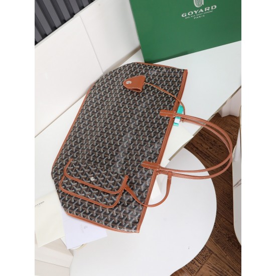 Extraordinary quality original material p650 reversible anjou double-sided support oversized imported version of the first layer of calf leather custom goyardine rain dew cotton and linen version of the symmetrical pattern high sense of whatever color on 