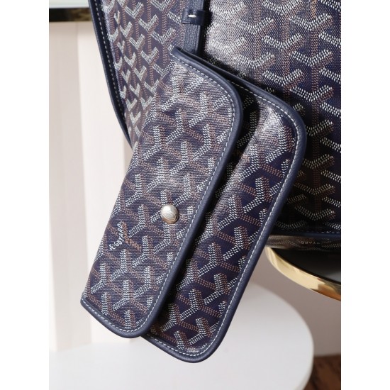 Extraordinary quality original material p650 reversible anjou double-sided support oversized imported version of the first layer of calf leather custom goyardine rain rainbow cotton and linen version of the symmetrical pattern senior sense of whatever col
