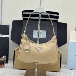 F270 with counter to the version of the full set of packaging exclusive customized explosive models leather shoulder armpit bag Bailat hardware Hobo2005 women's nylon shoulder bag 1NE204 using imported original parachute fabric handle cross grain cowhide 