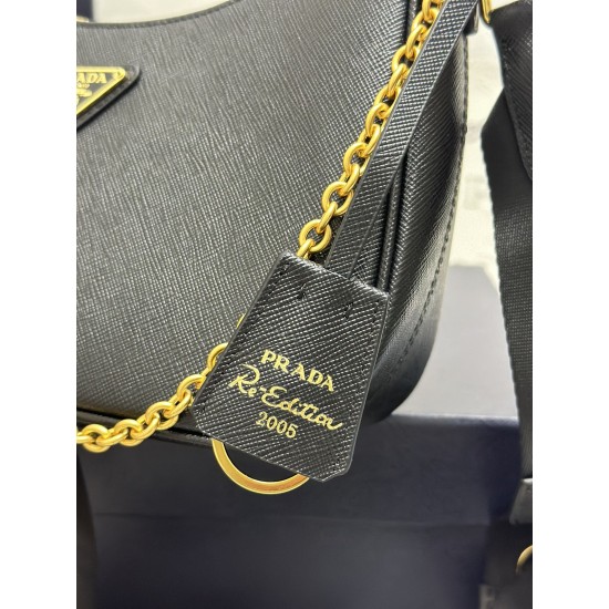 F580 with a full set of the right version of the counter package exclusive custom upgraded version of the three-in-one new 1BH204 cross grain leather gold hardware nylon Hobo hand-carrying underarm bag Netroots Sisters crazy grass popular in the fashion c