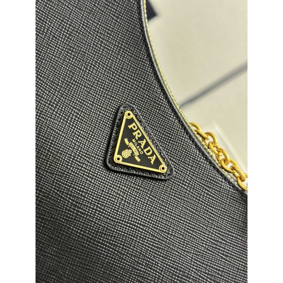 F580 with a full set of the right version of the counter package exclusive custom upgraded version of the three-in-one new 1BH204 cross grain leather gold hardware nylon Hobo hand-carrying underarm bag Netroots Sisters crazy grass popular in the fashion c