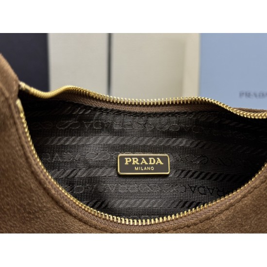 F500 with counter counter version of the full set of packaging exclusive customized suede suede Hobo 1BC204 hand carry armpit bag crossbody bag this Hobo hand carry armpit bag crossbody bag is very strong function of a bag of three too perfect using impor