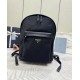 F520 Classic Shoulder Bag Newest Shoulder Bag 2V066A Made of imported Saffiano leather and imported nylon fabric Adjustable nylon shoulder straps Brushed metal hardware This nylon backpack with multiple pockets and padded back design is quite a design fea